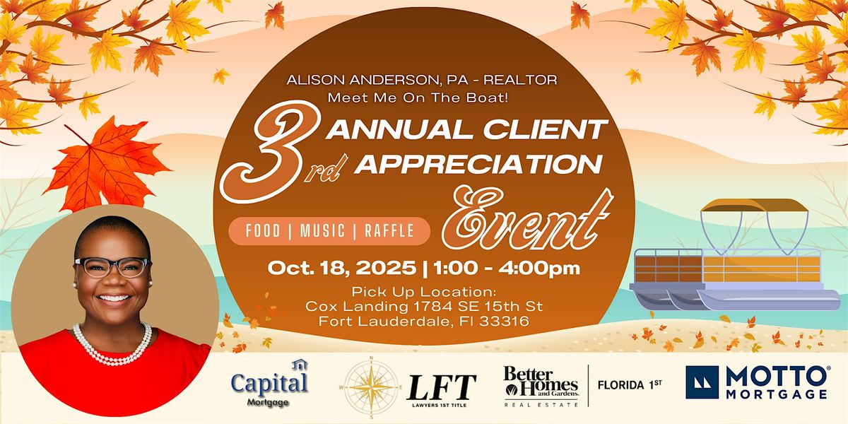 Meet Me On The Boat: My 3rd Annual Client Appreciation Event!