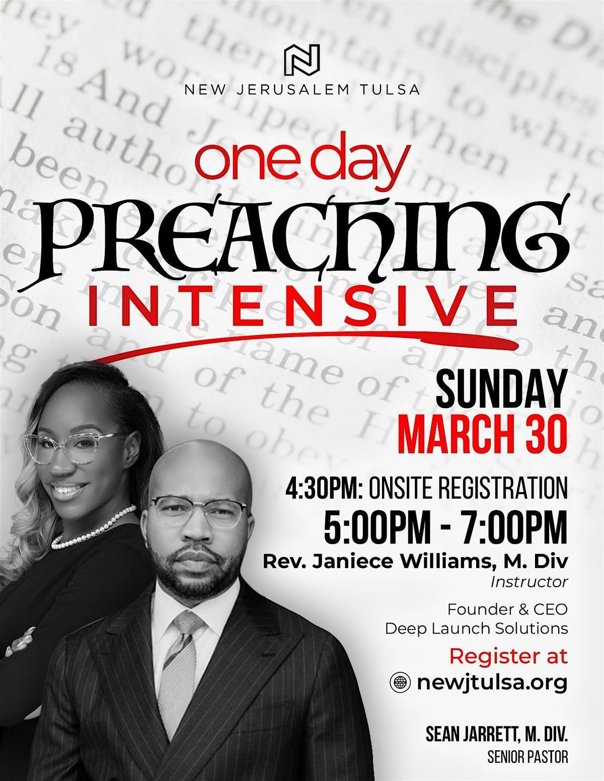 One Day Preaching Intensive