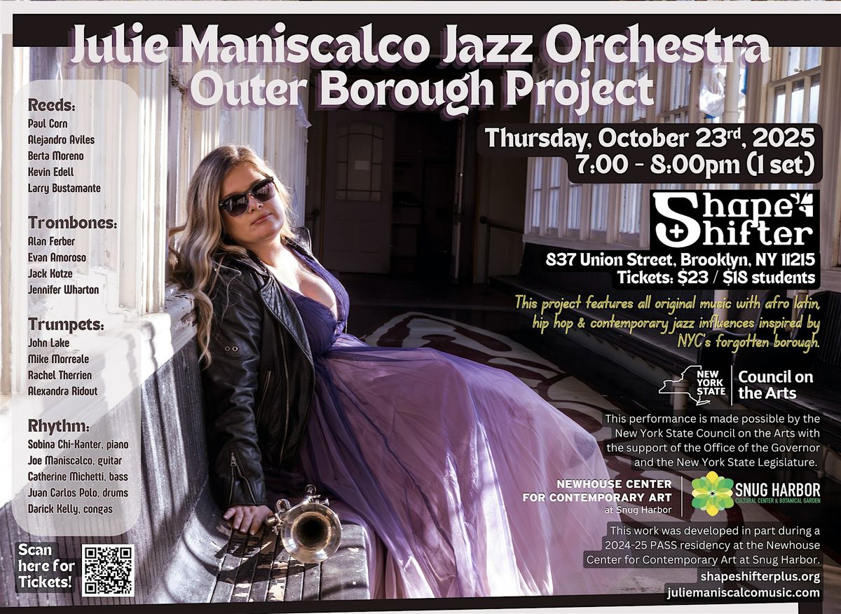 Julie Maniscalco Jazz Orchestra Reeds: Outer Borough Project