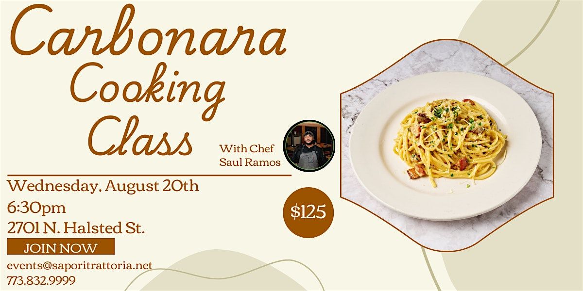 Live Cooking Class with Chef Saul Ramos