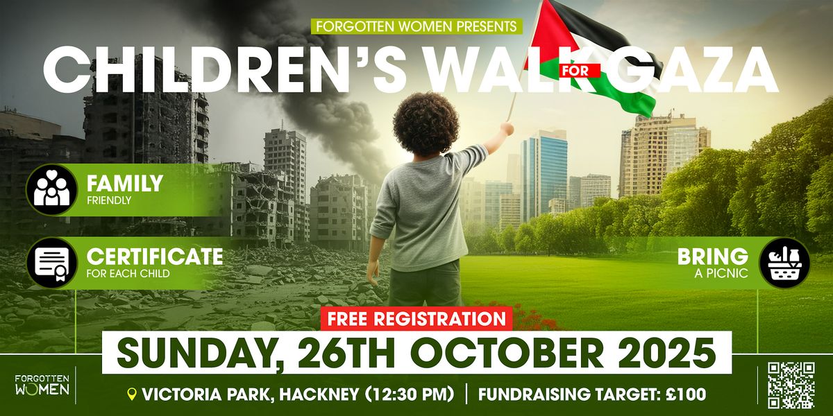 Children\u2019s Walk for Gaza with Picnic in Victoria Park