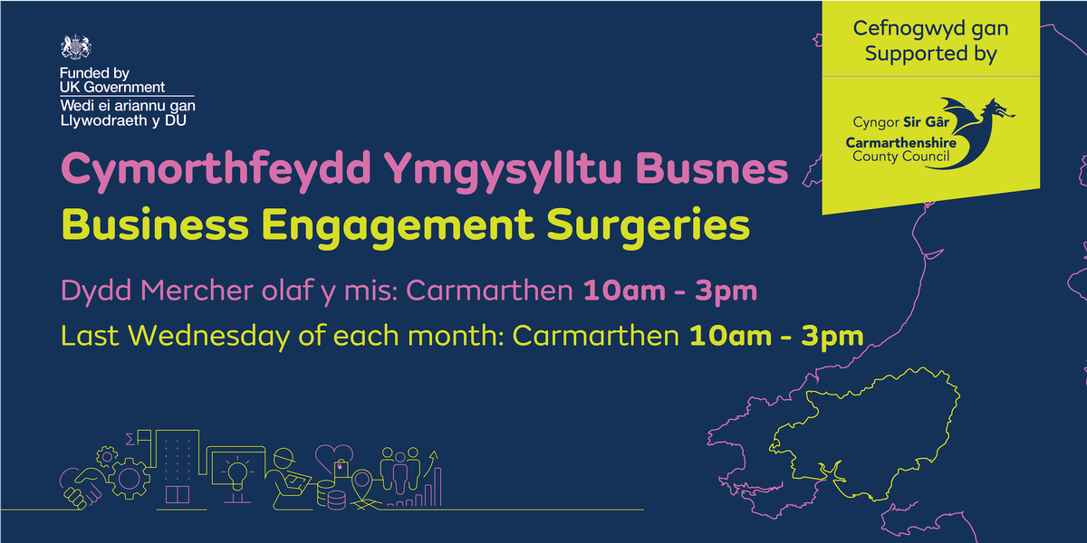 Cymorthfeydd Ymgysylltu \u00e2 Busnesau | Business Engagement Surgery