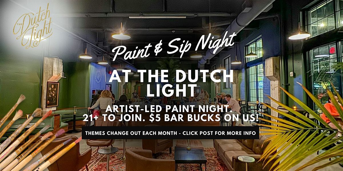 Halloween Paint & Sip at The Dutch Light Cocktail Bar (21+)