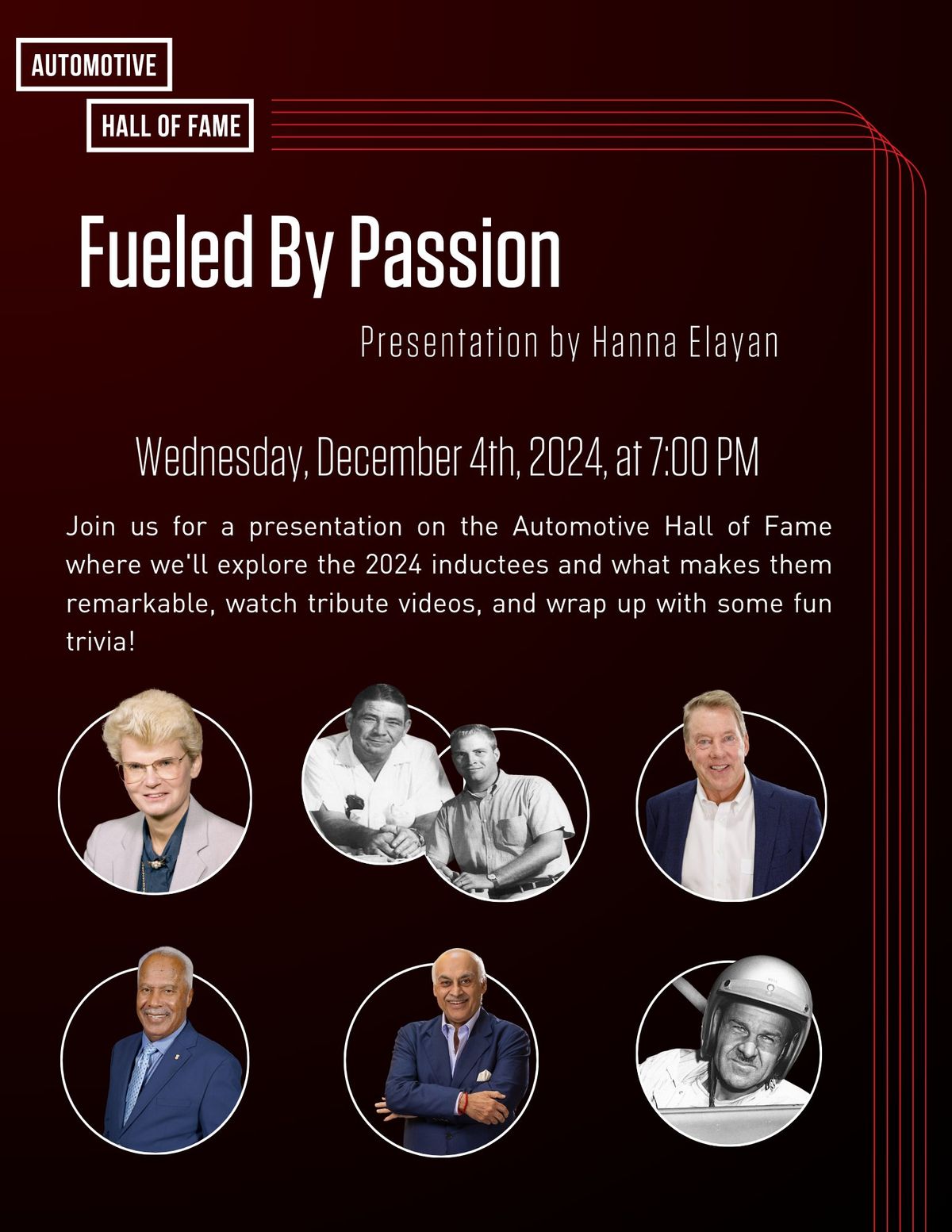 Lecture: Fueled by Passion - The Automotive Hall of Fame