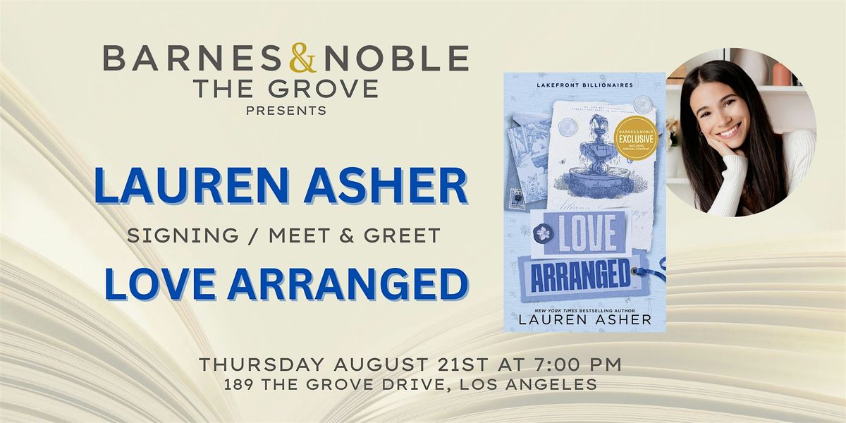 Lauren Asher signs LOVE ARRANGED at B&N The Grove