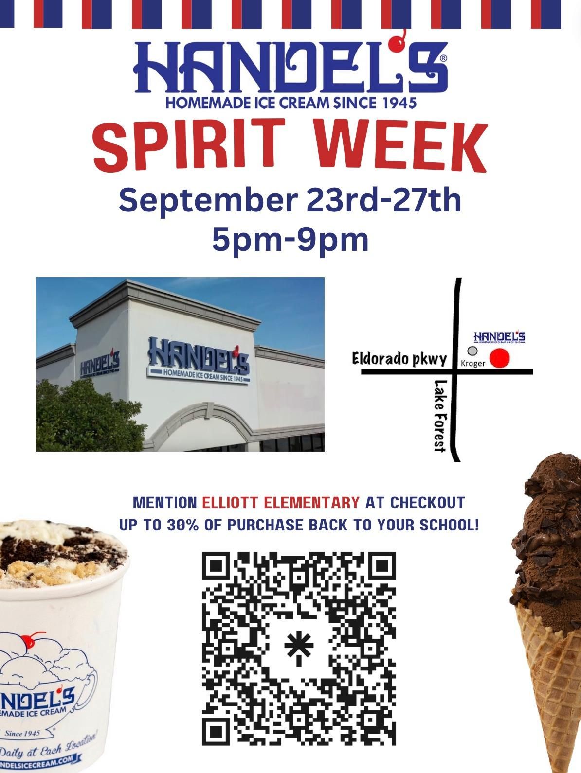 Elliott Spirit Week @ Handel\u2019s Ice Cream