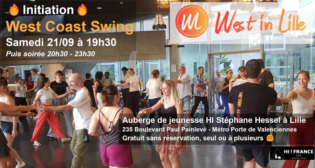 Initiation + soir\u00e9e West Coast Swing \u00e0 l'auberge de jeunesse St\u00e9phane Hessel