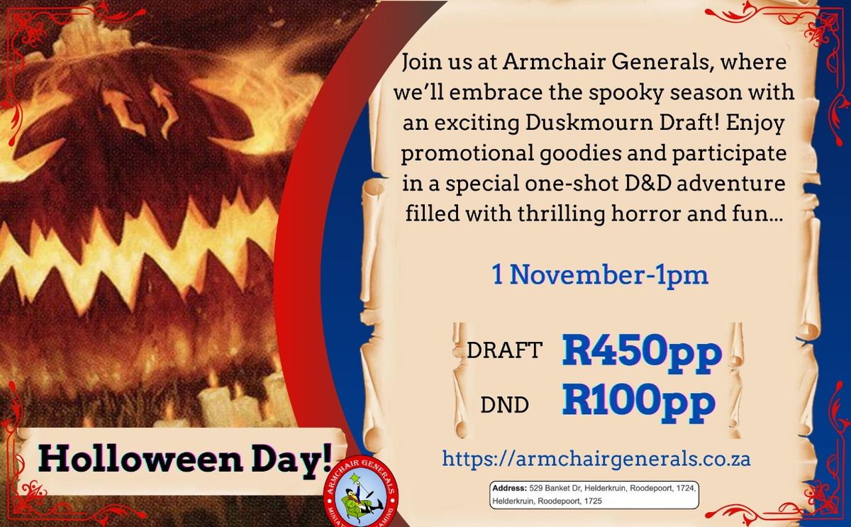 Armchair Generals Halloween Event