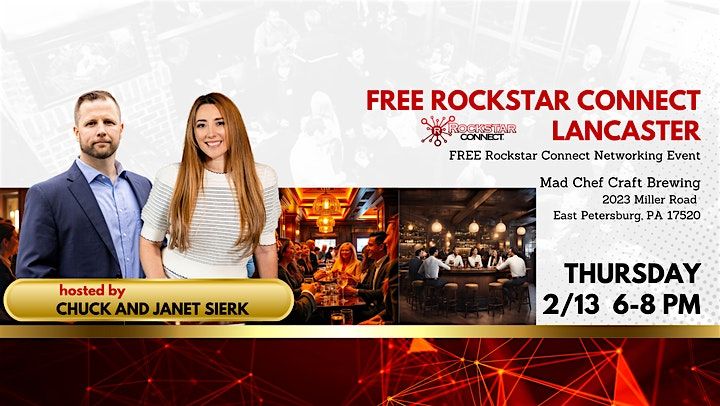 Free Rockstar Connect Lancaster Networking Event (February, Lancaster, PA)