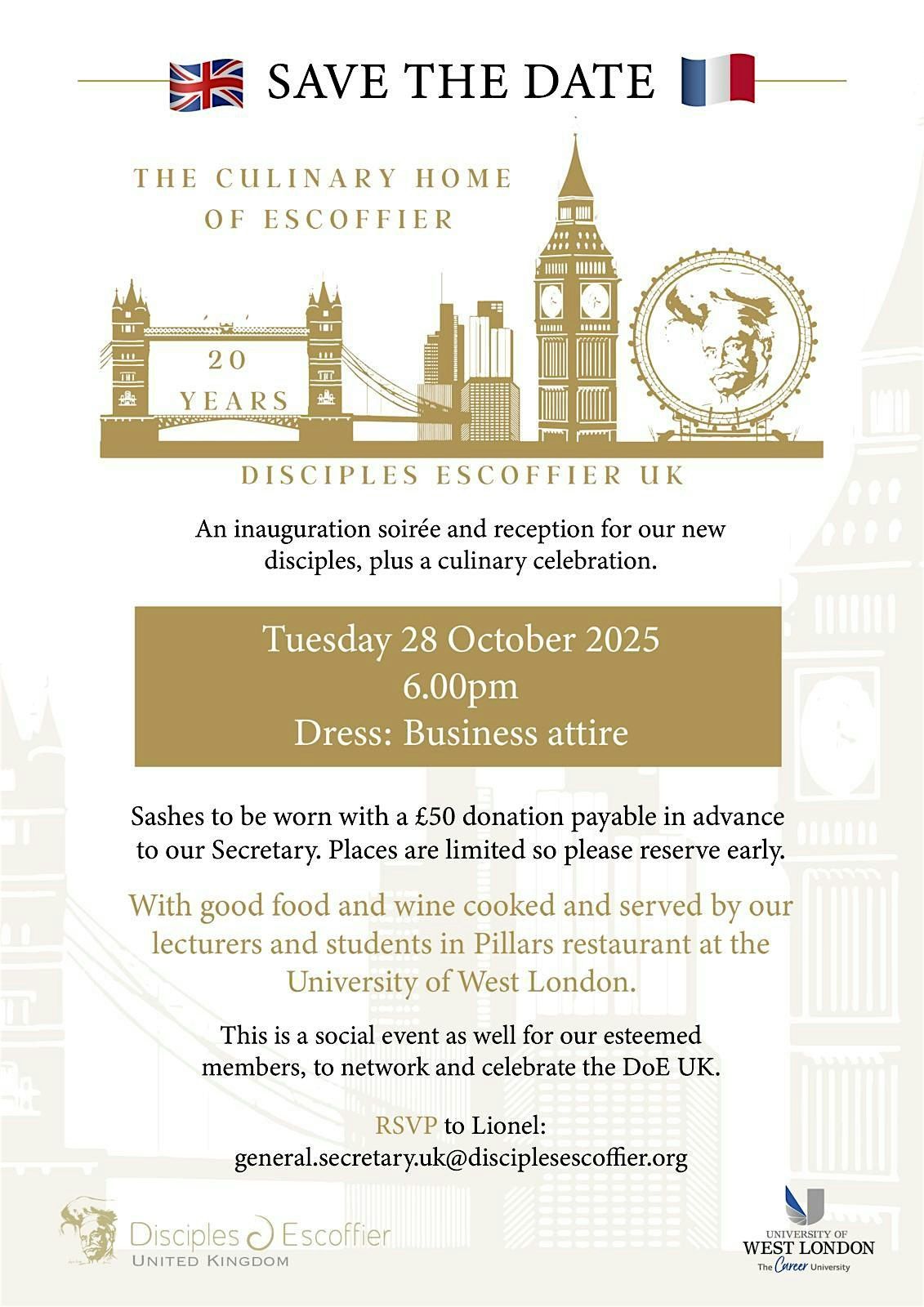 Disciples of Escoffier cocktail evening