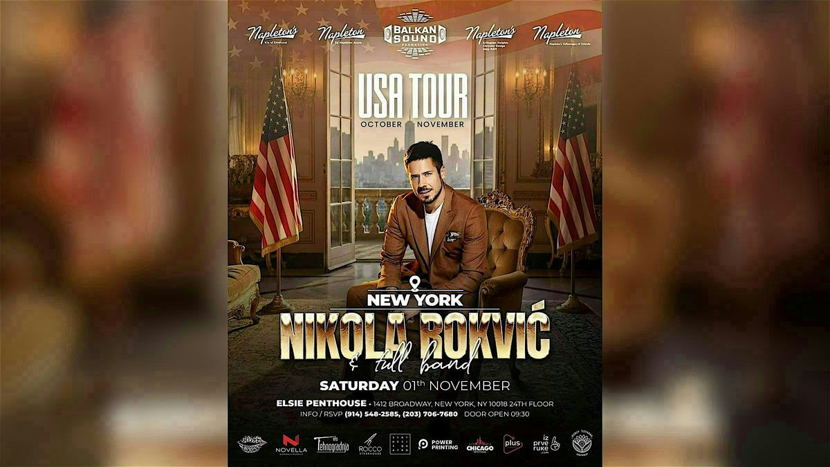 NIKOLA ROKVIC in NEW YORK CITY , NOVEMBER 1ST, LIVE with FULL BAND