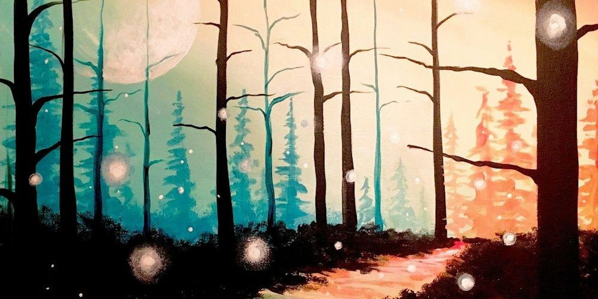 Paint & Sip around town - East Rock Brewing Company & Beer Hall - Magic Forest