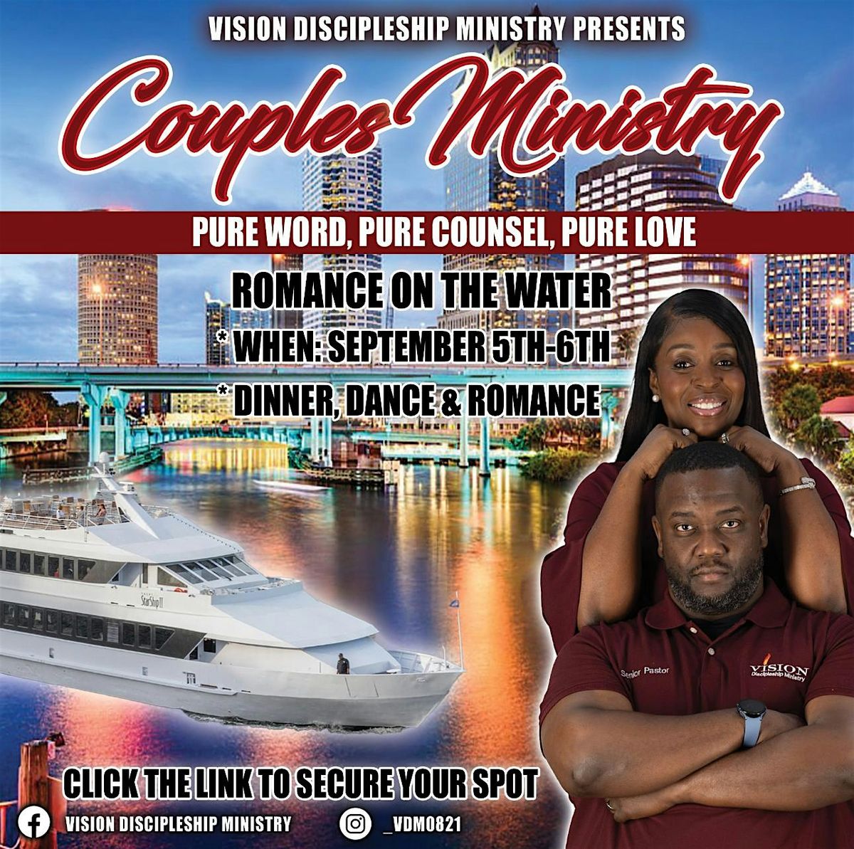 Couples Retreat\/ Dinner and Dancing on the water