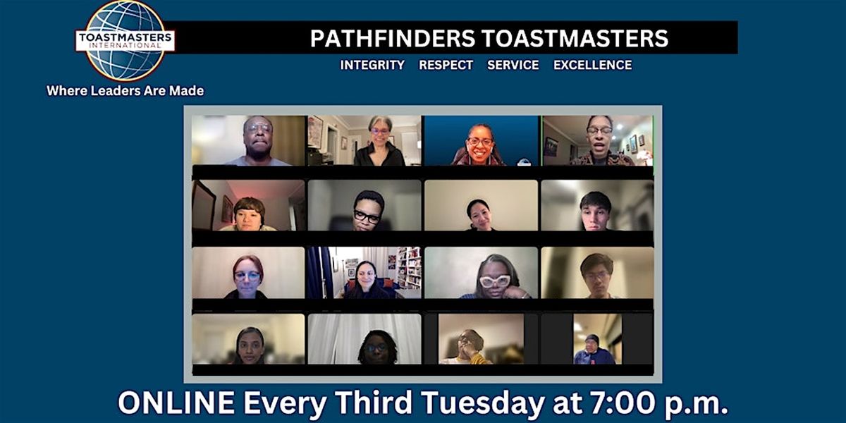 Communicate Confidently: Toastmasters Pathfinders Online Meeting