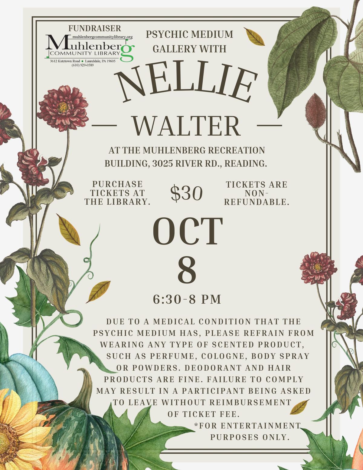 Nellie Walter, Psychic Medium Gallery Fundraiser