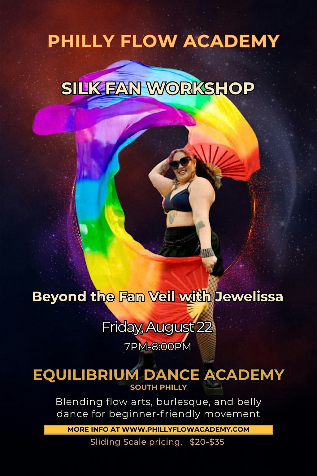 Beyond the Fan Veil with Jewelissa | Silk Fan Workshop |Philly Flow Academy