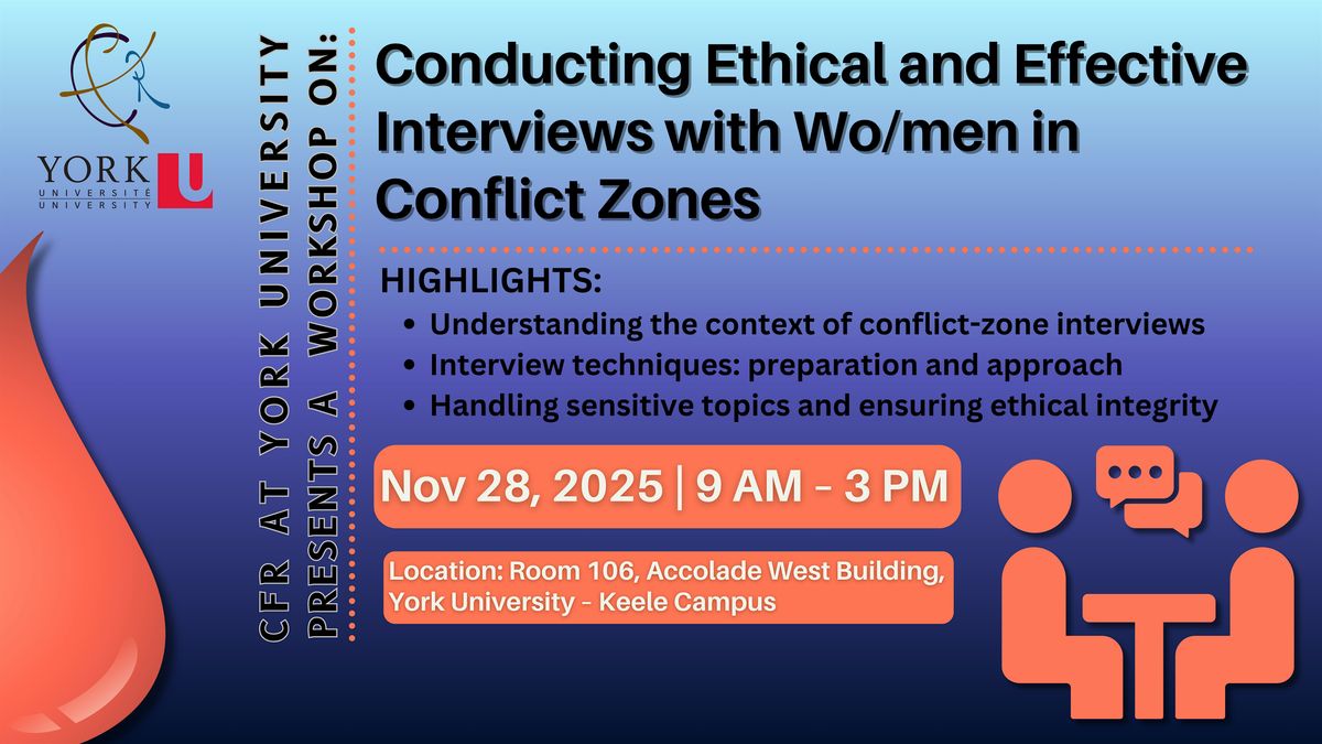 Conducting Ethical and Effective Interviews with Wo\/men in Conflict Zones