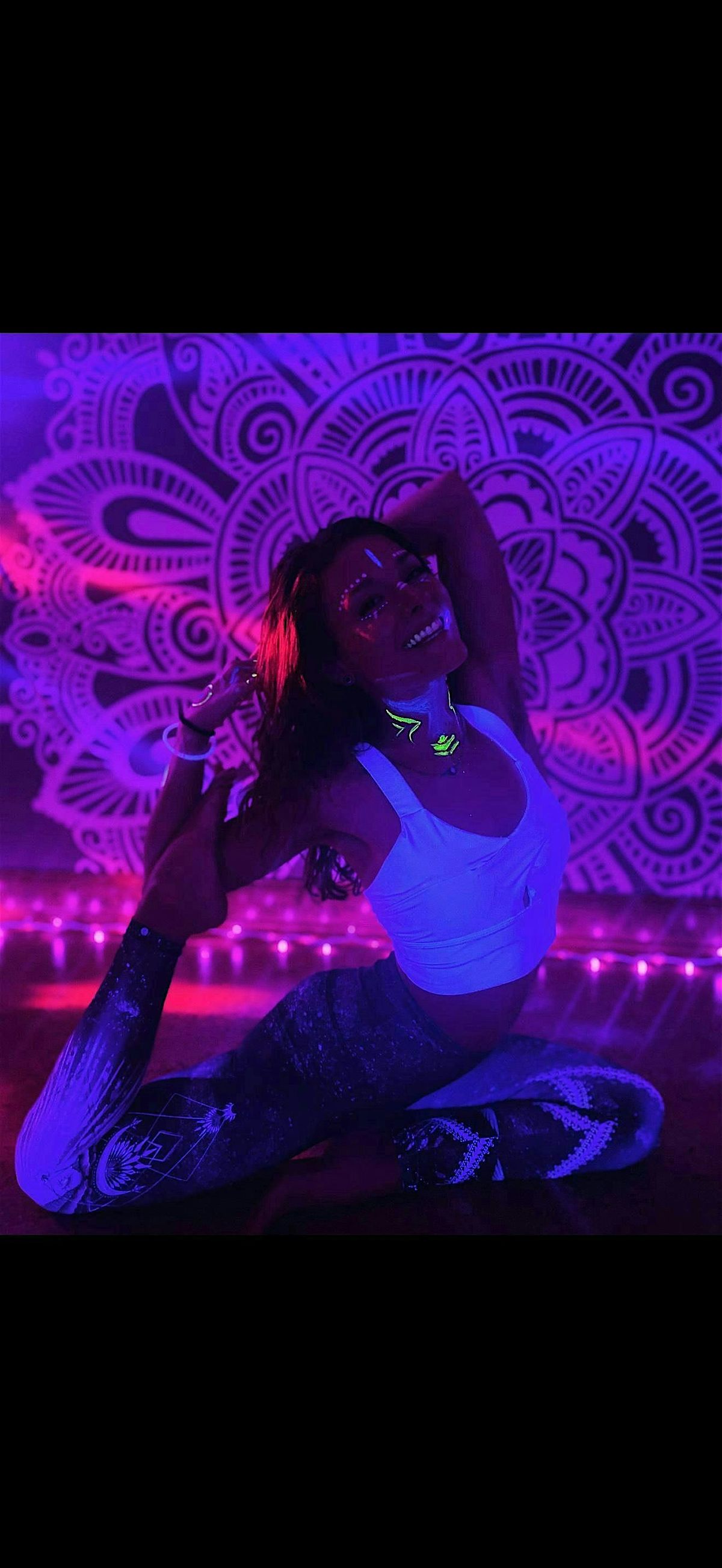 Glow Within: A Blacklight Yoga Experience