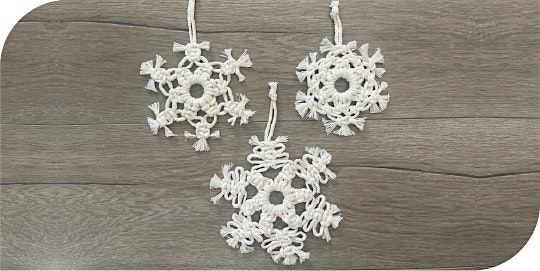 Macram\u00e9 Snowflake Ornament Workshop