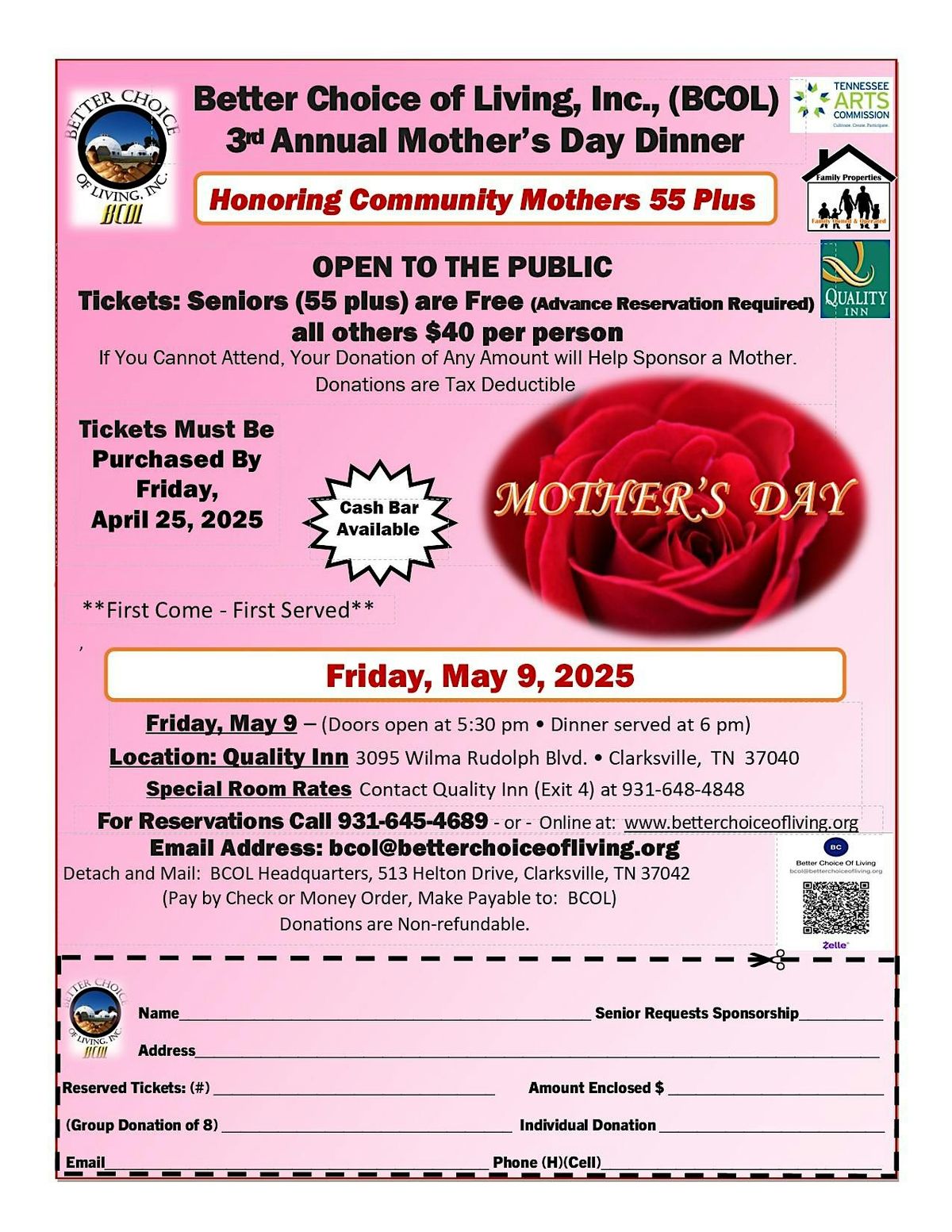 BCOL's 3rd Annual Mother's Day Dinner