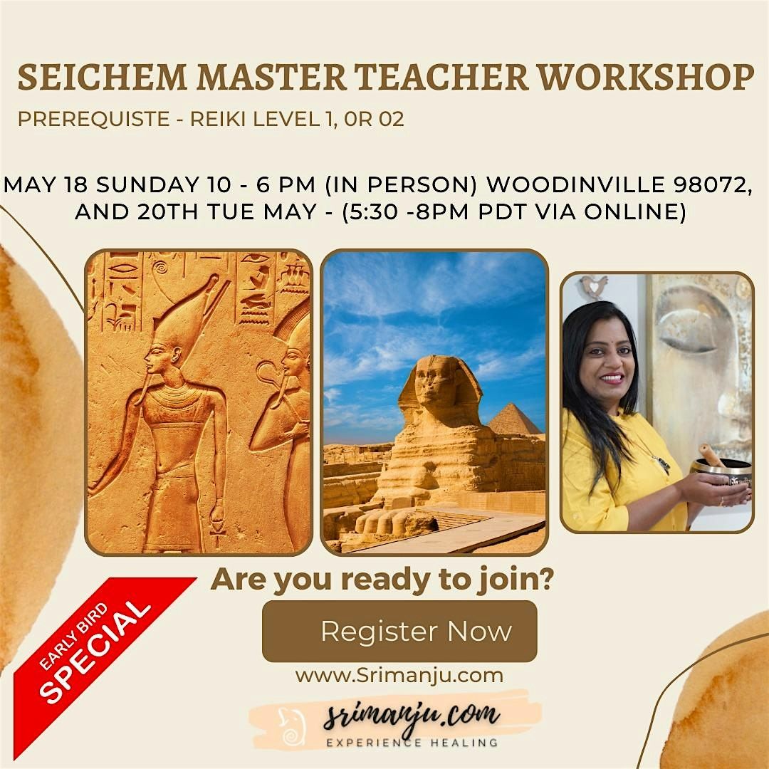 [NEW WORKSHOP] Seichem Reiki Master Teacher (levels 1, 2, and 3) Course