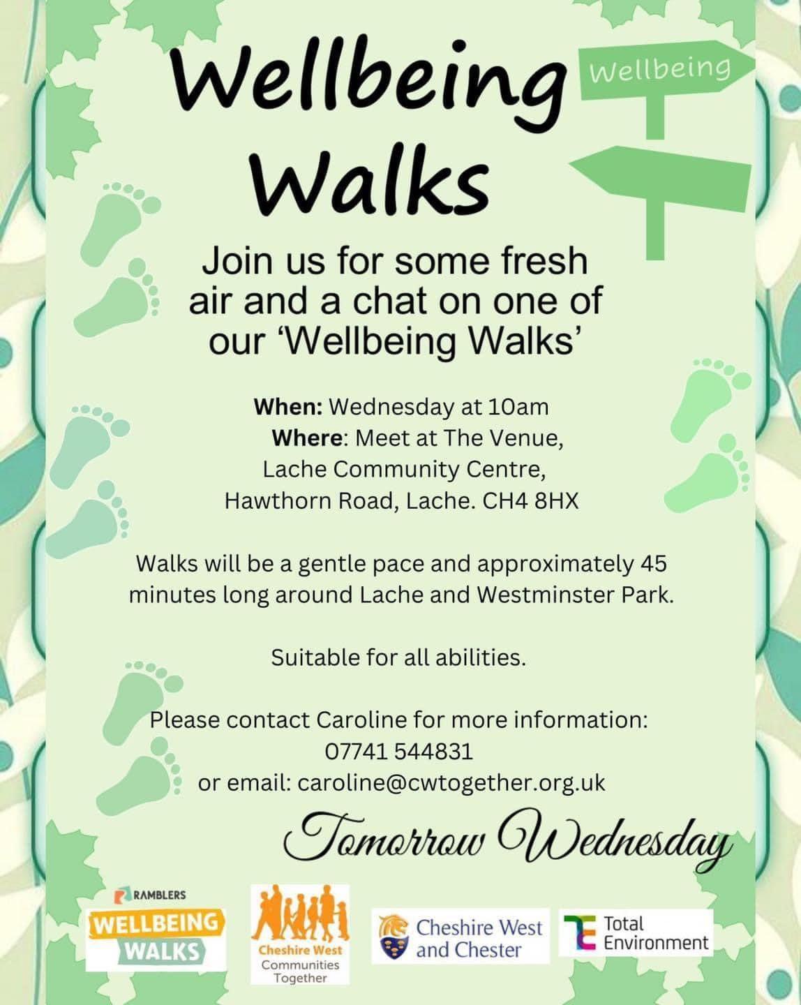 Free Well-being Walk every Wednesday 