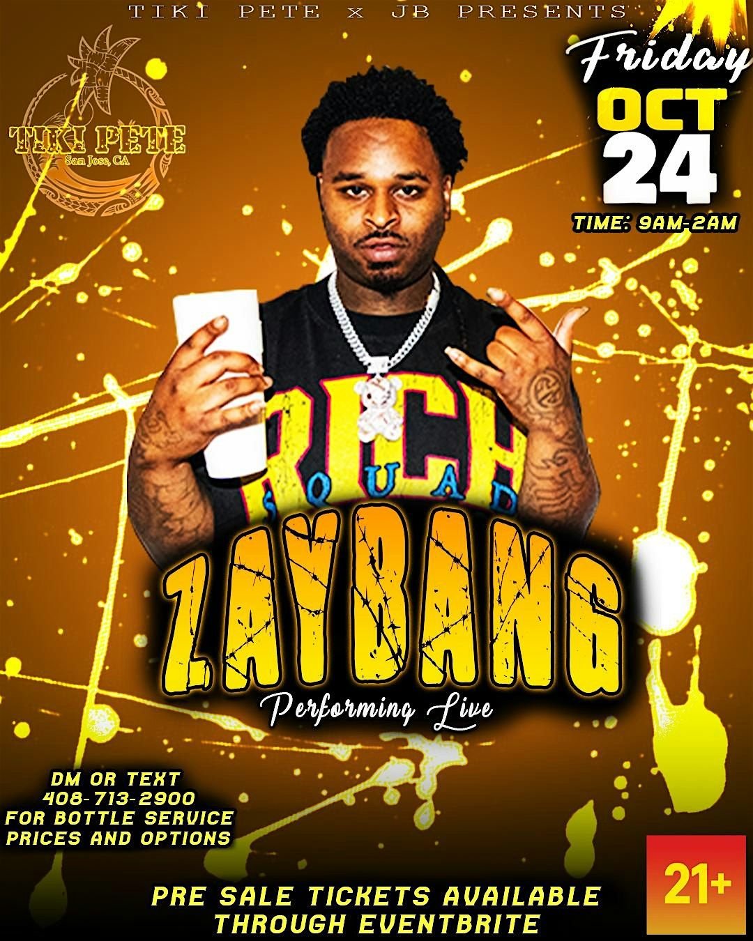 Zaybang Preforming Live @ TIKI PETE in DT San Jose