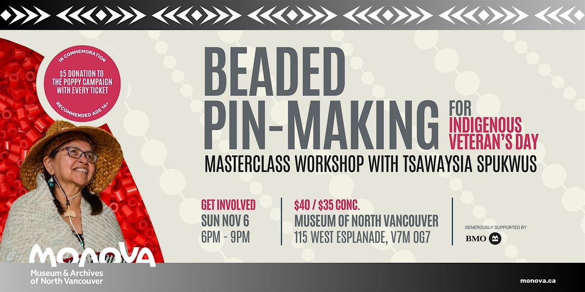 Beaded Pin-Making for Indigenous Veteran's Day