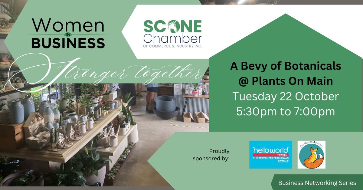 FREE Scone Women In Business \u2013 A Bevy Of Botanicals