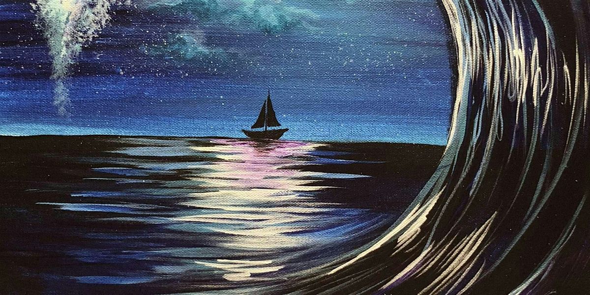 Moonlit Wave - Paint and Sip by Classpop!\u2122