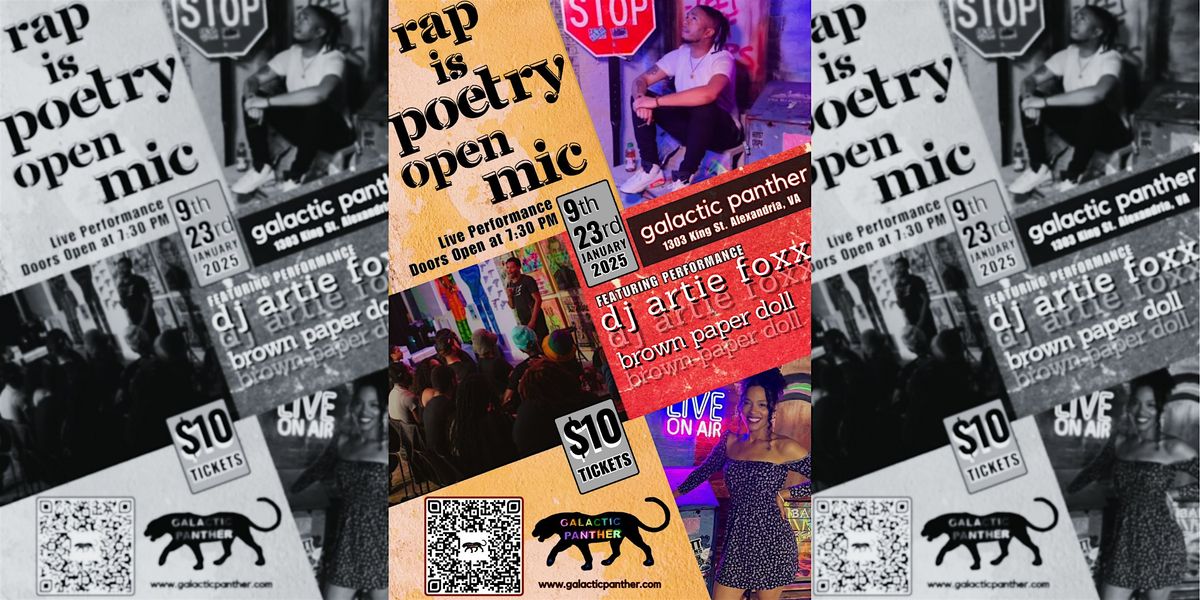 Rap is Poetry Open Mic Night @ Galactic Panther Art Gallery