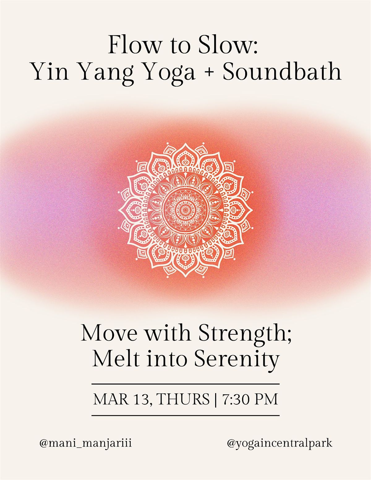 Flow to Slow: Yin|Yang Soundbath Experience