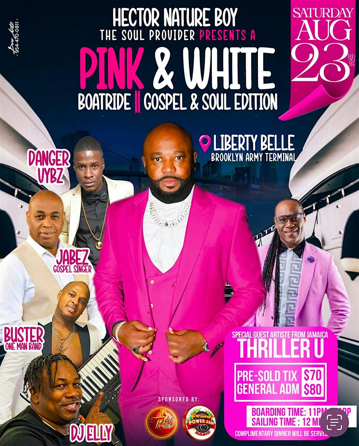Soul Provider Pink  and White Gospel and Soul boat cruise