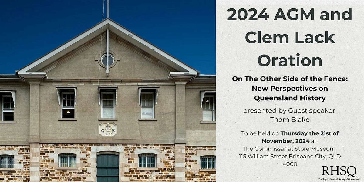 2024 AGM & Clem Lack Oration