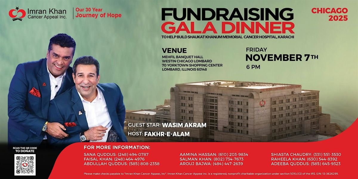 Shaukat Khanum Fundraising Gala Dinner in Chicago, USA