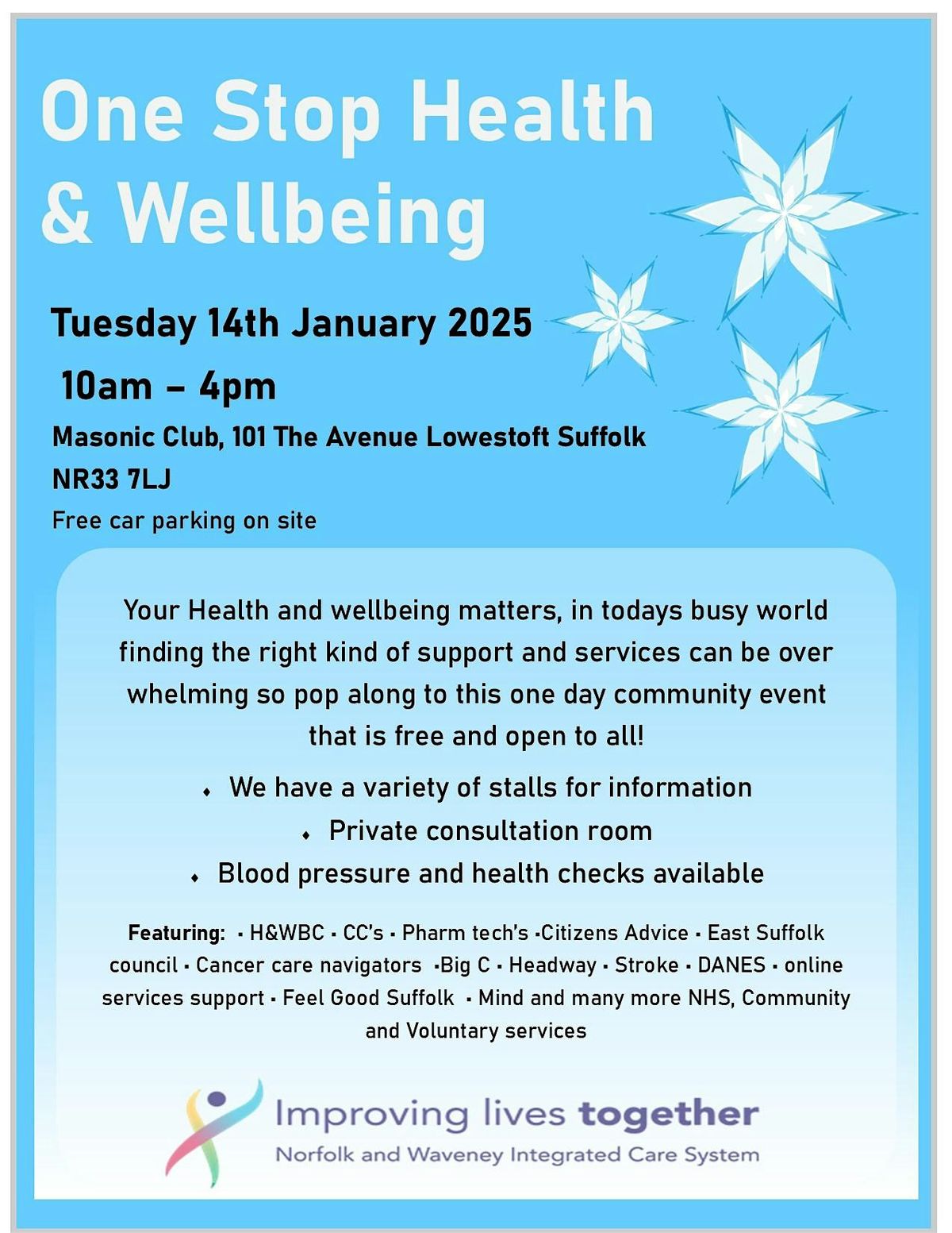 One Stop Health & Wellbeing Event