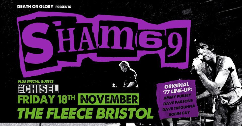 Sham 69 + The Chisel at The Fleece, Bristol 18\/11\/22