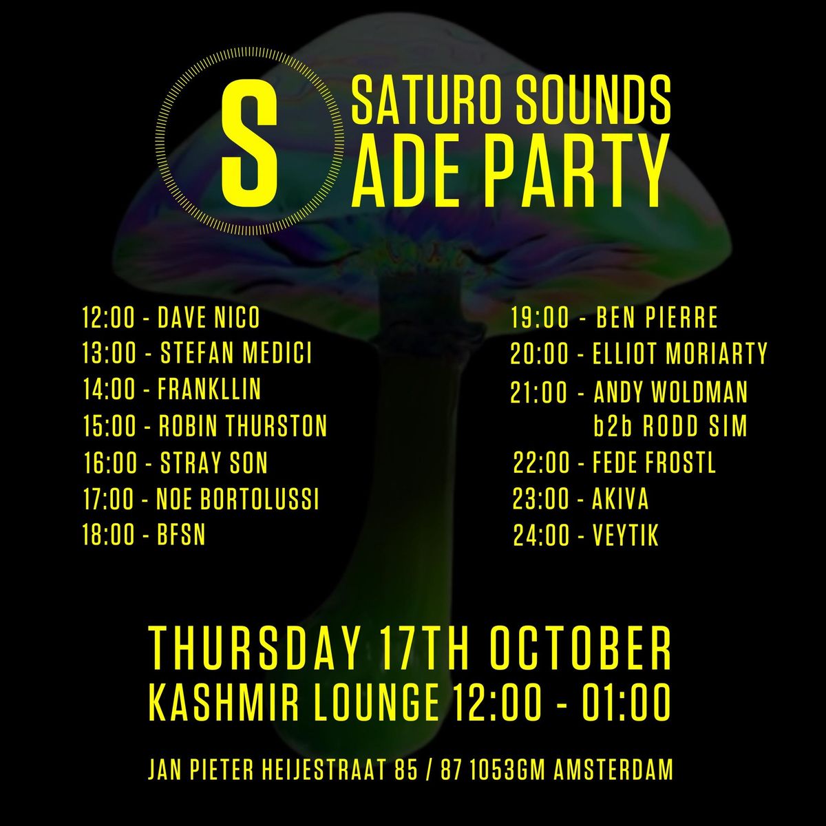 Saturo Sounds ADE Party - Day 2