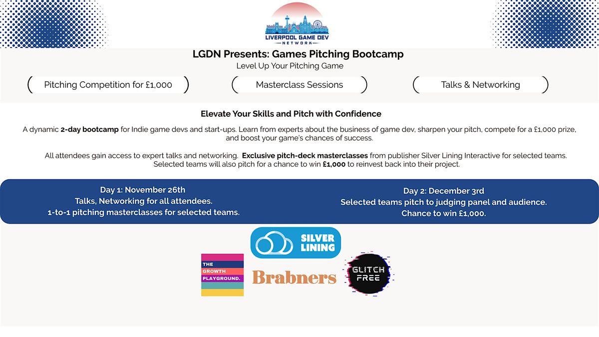 LGDN Presents: Games Pitching Bootcamp