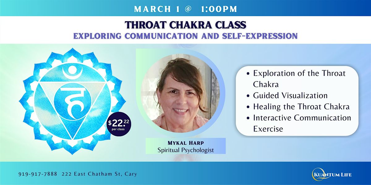 Throat Chakra Class: Exploring Communication and Self-Expression