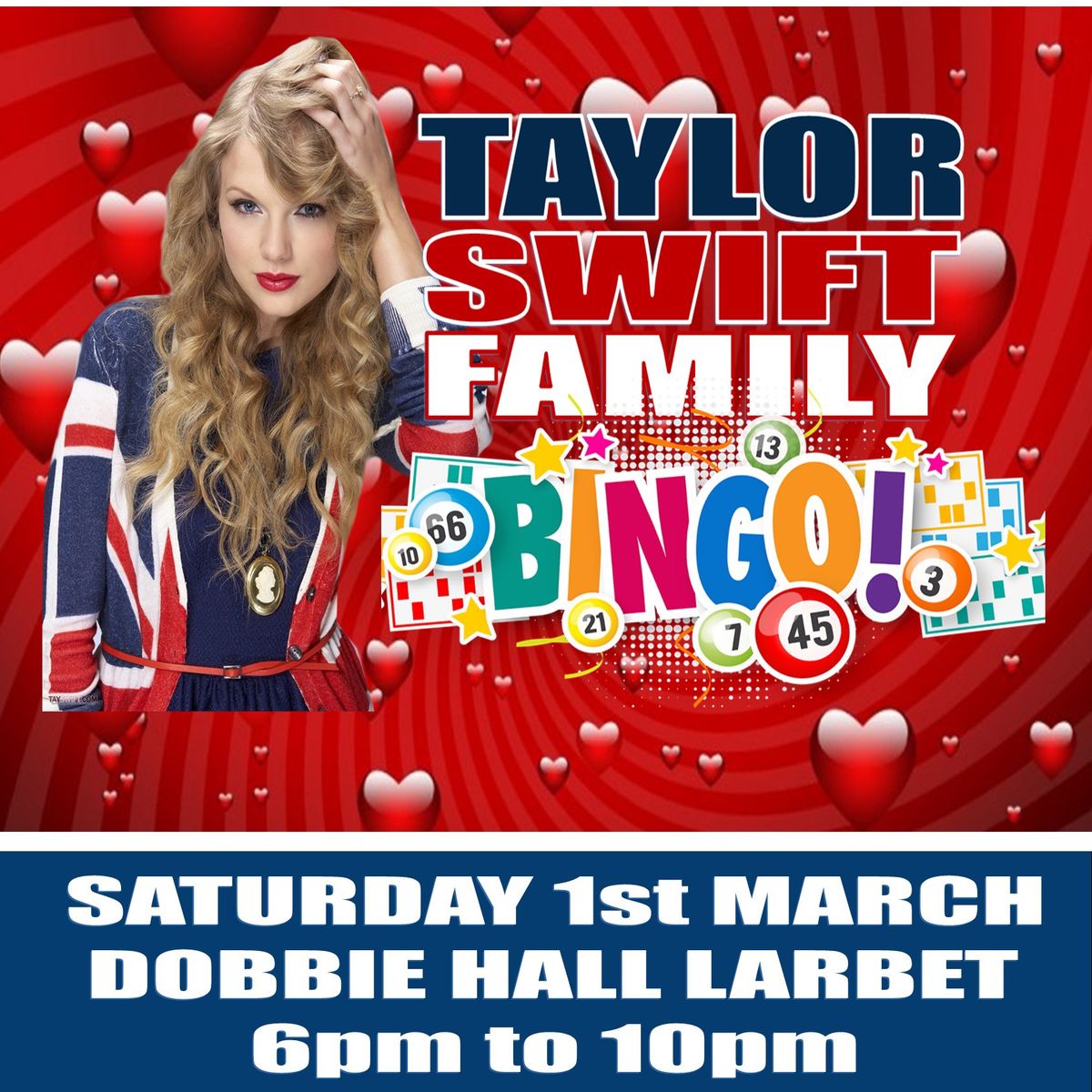 Larbert \/ Falkirk Taylor Swift Family Bingo