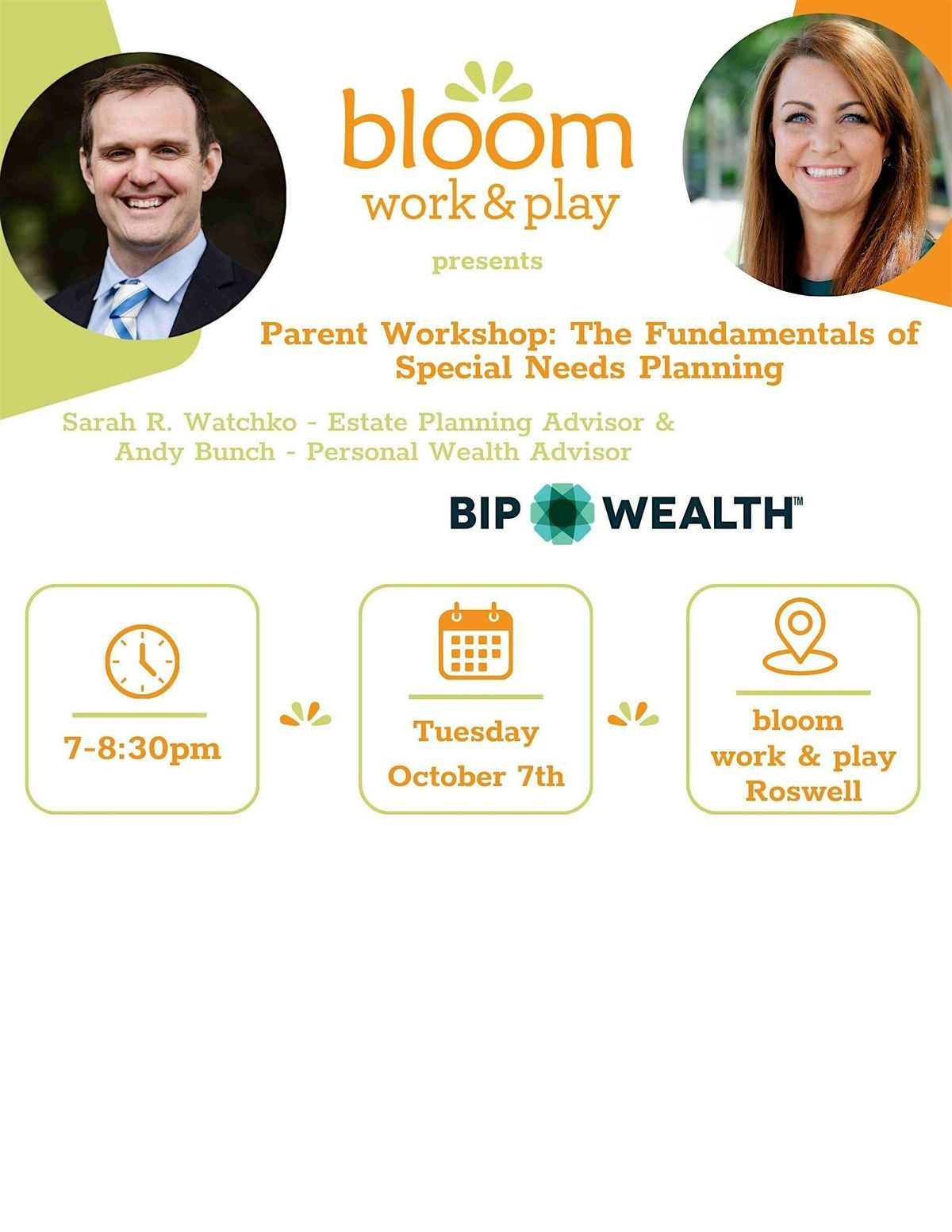 bloom Presents: Parent Workshop: The Fundamentals of Special Needs Planning