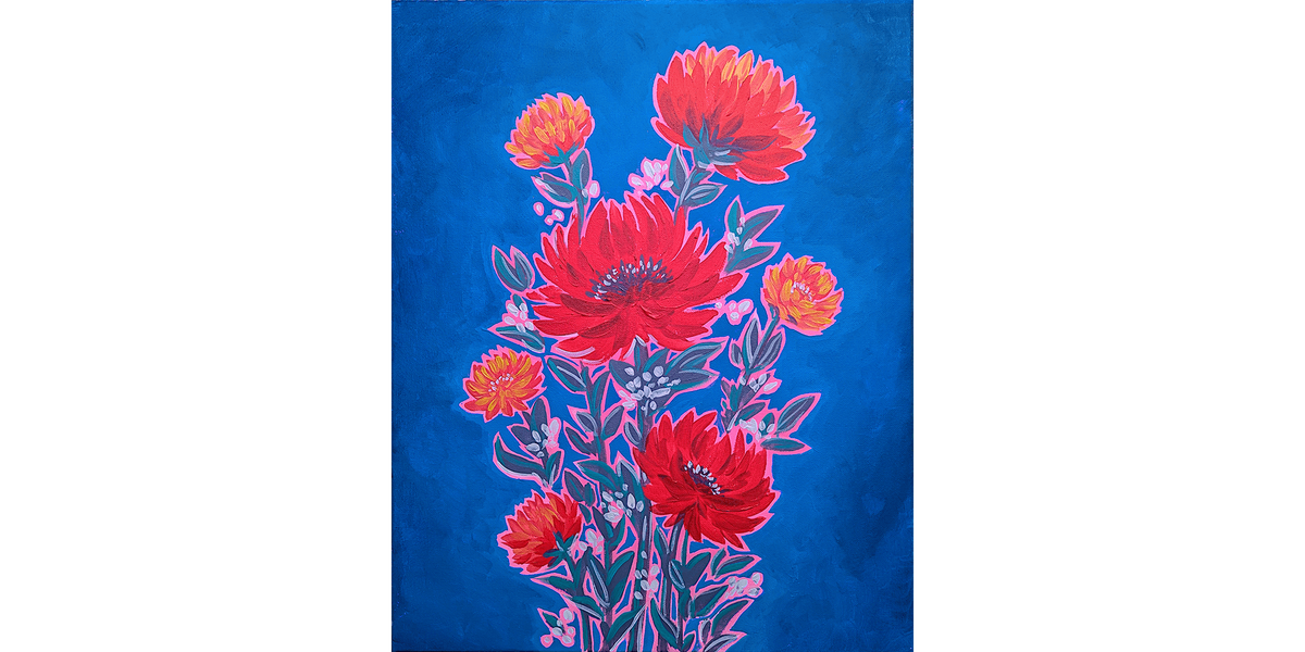 Dahlia Dance - Paint and Sip in Houston | Classpop!\u2122