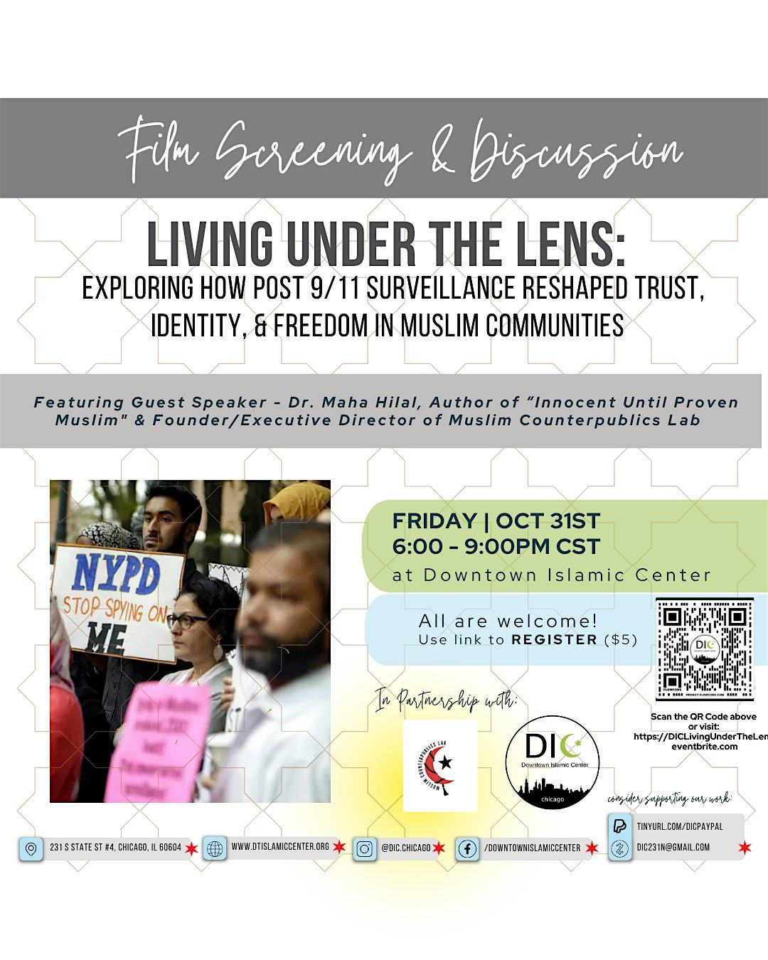 Film Screening & Discussion: Living Under the Lens