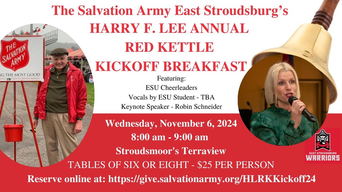 Harry F. Lee Annual Red Kettle Kickoff Breakfast