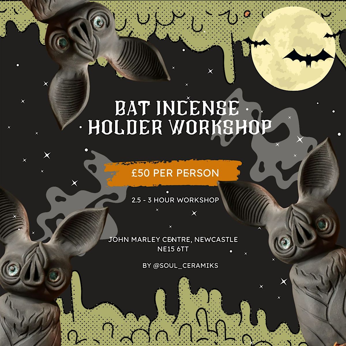 Bat Incense Holder Workshop - Intermediate Pottery Workshop