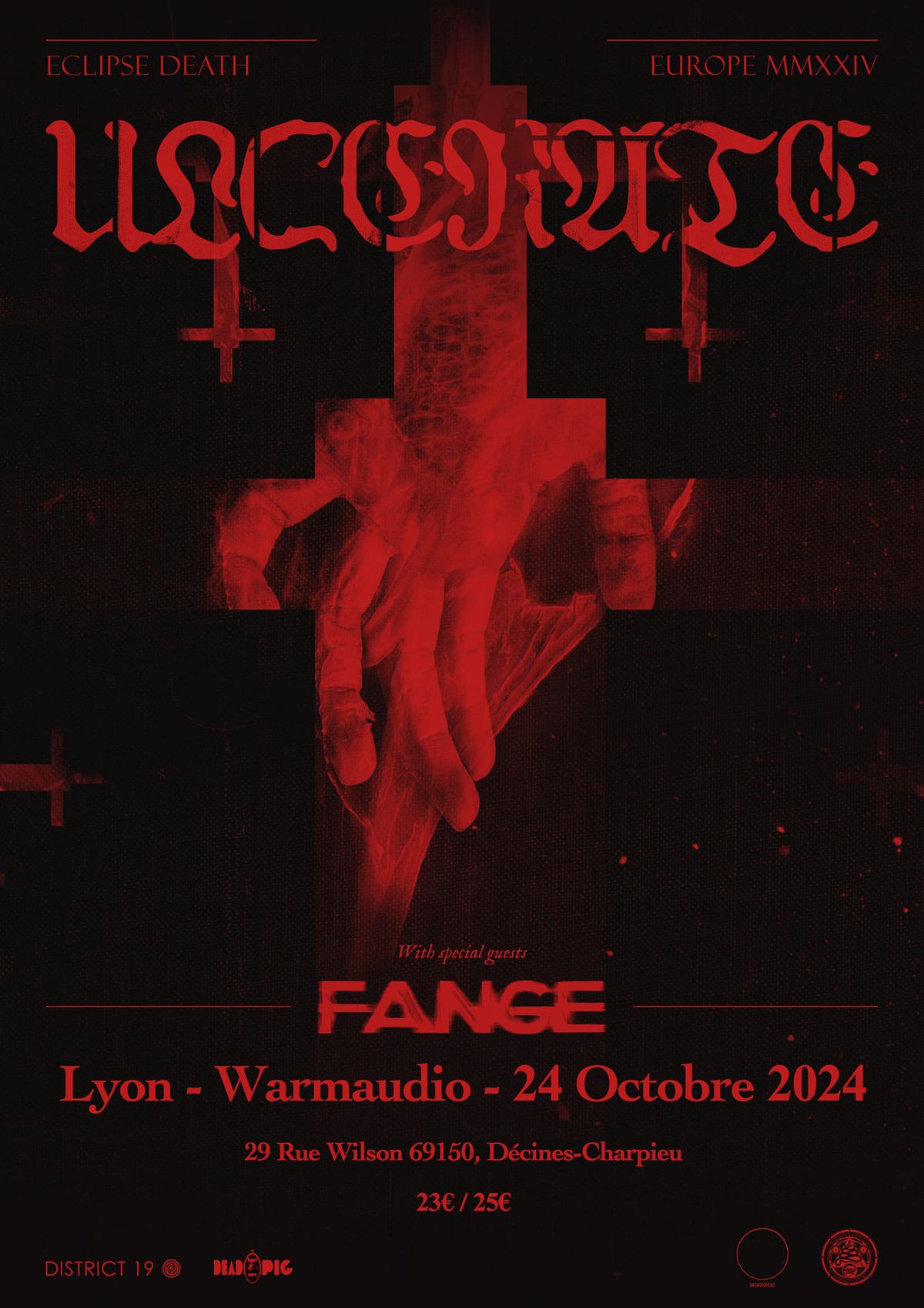 ULCERATE + FANGE \u00e0 Lyon Au Warmaudio