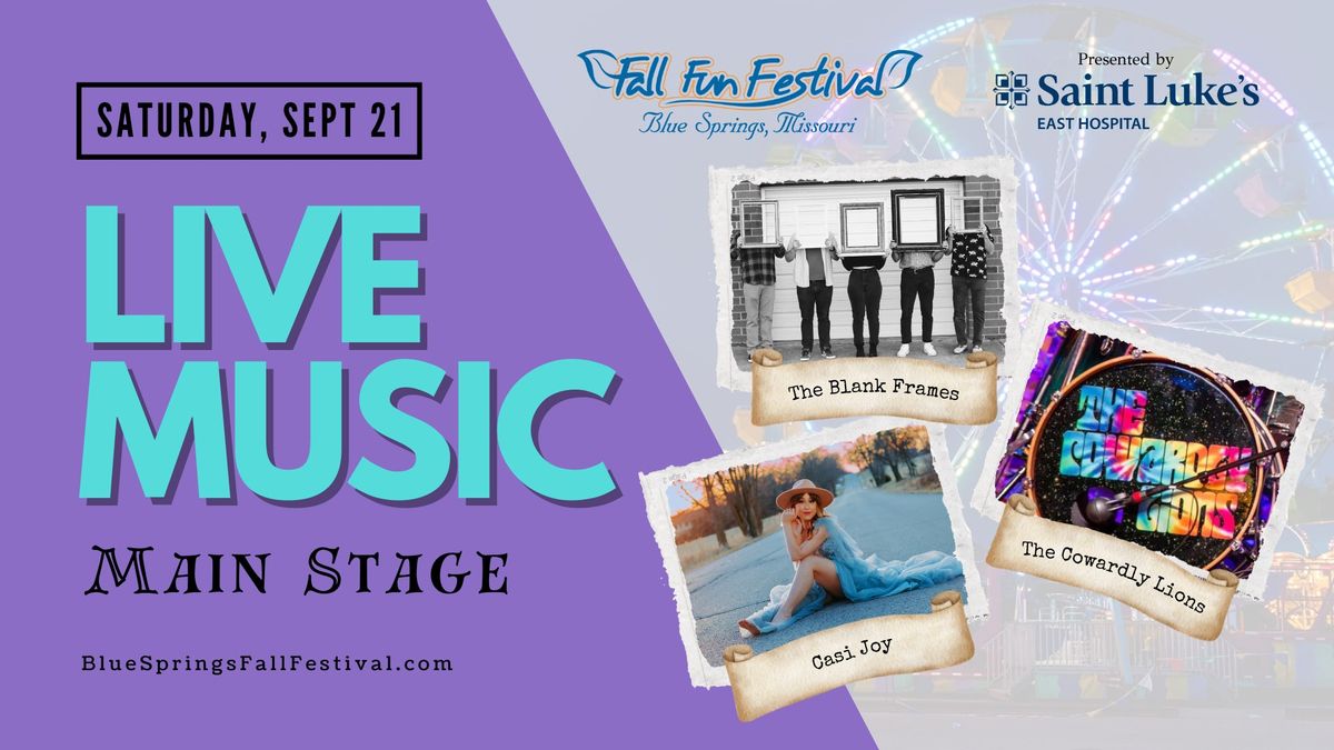 Saturday Night Main Stage Lineup - Fall Fun Festival