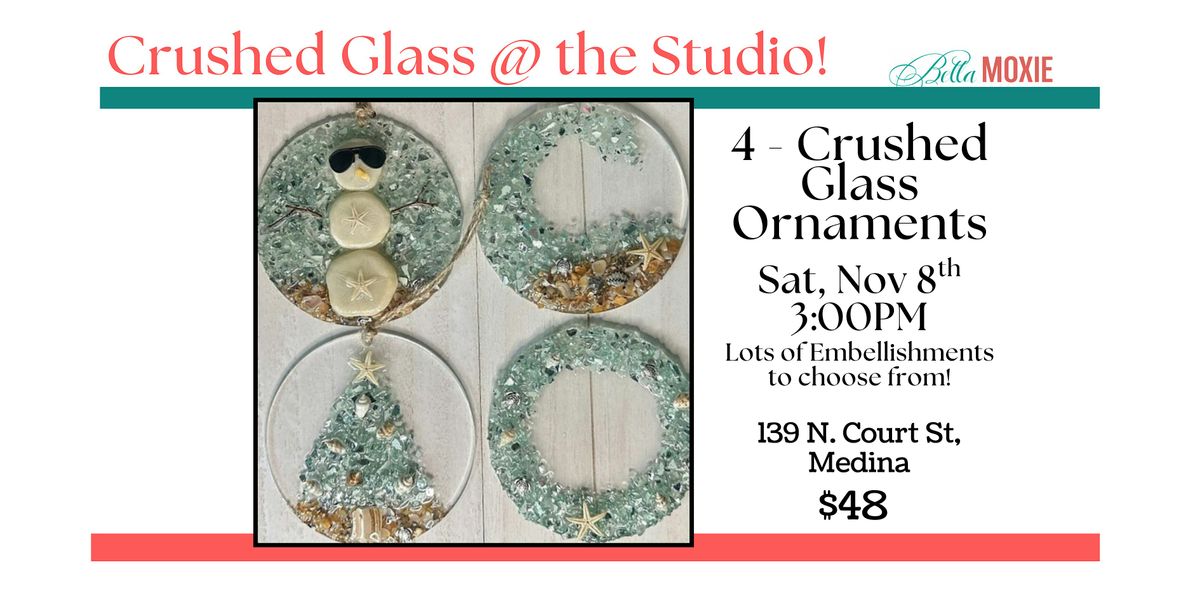 Crushed Glass Winter Ornaments