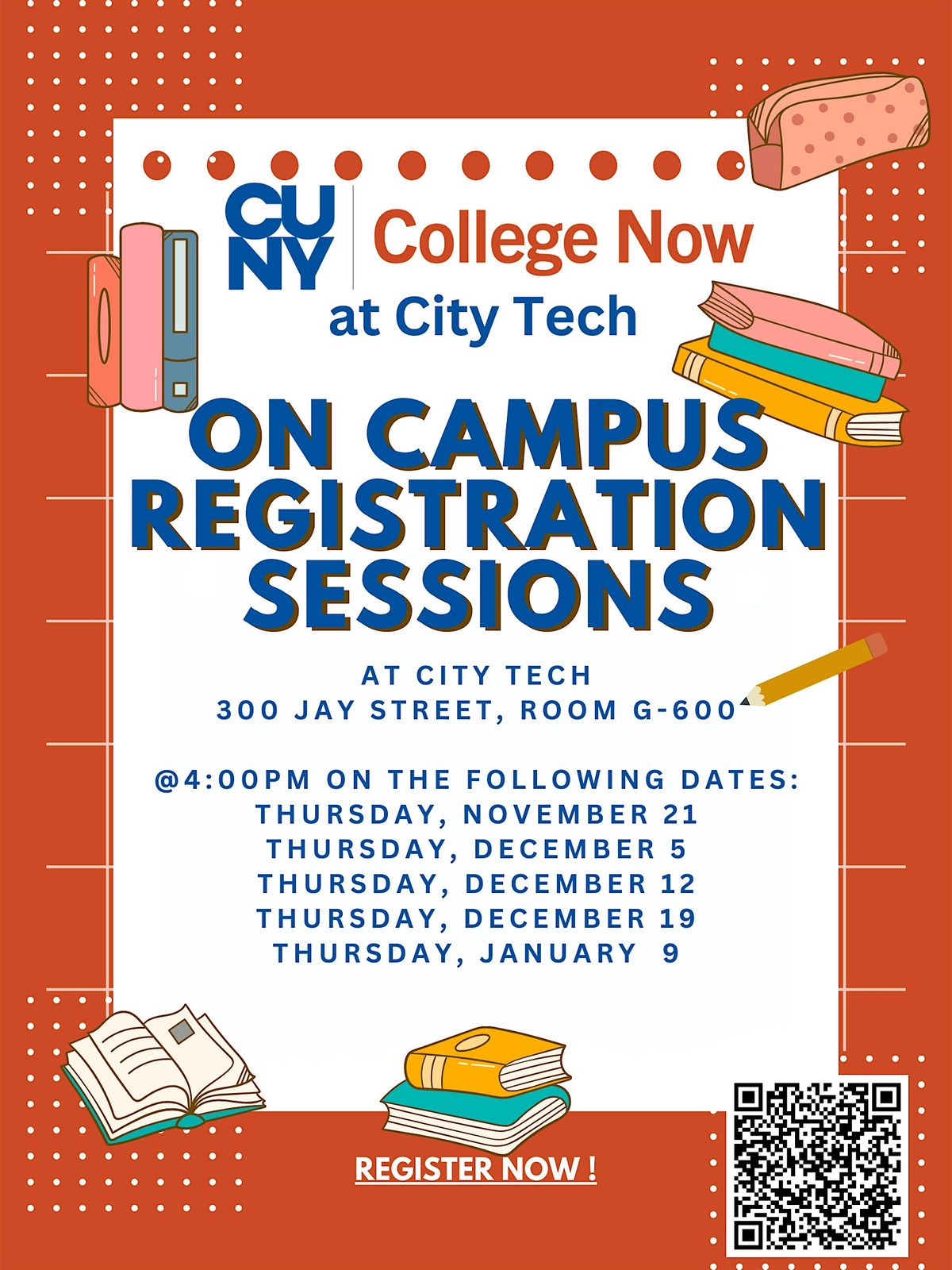 College Now On-Campus Registration Session